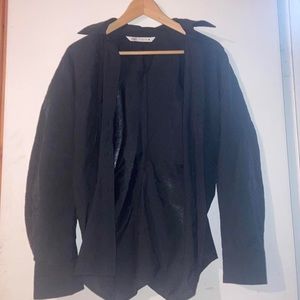 zara black long sleeve button down!
